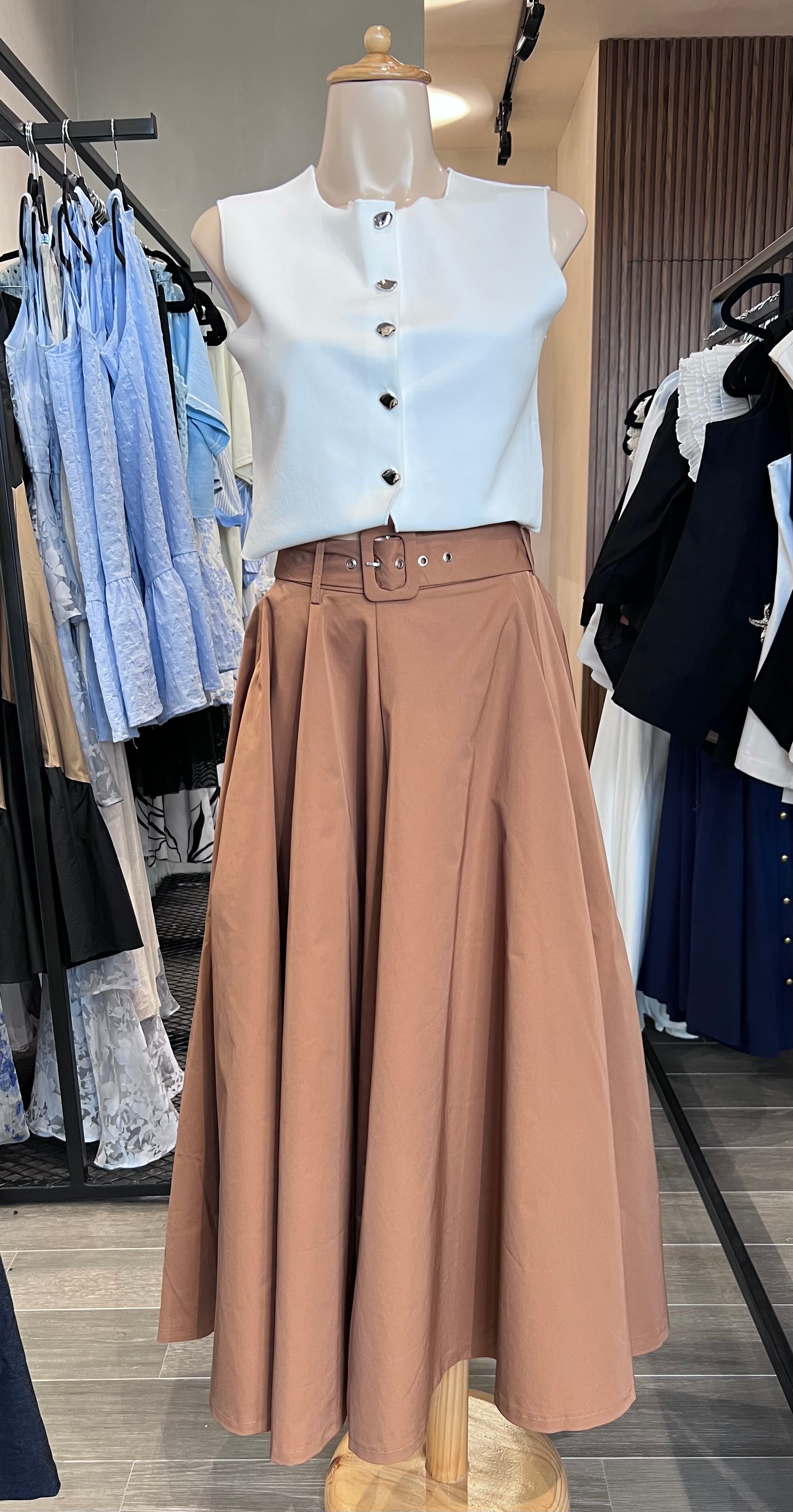 Falda Midi Cafe