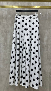 Pantalón Wideleg Dots Blanco