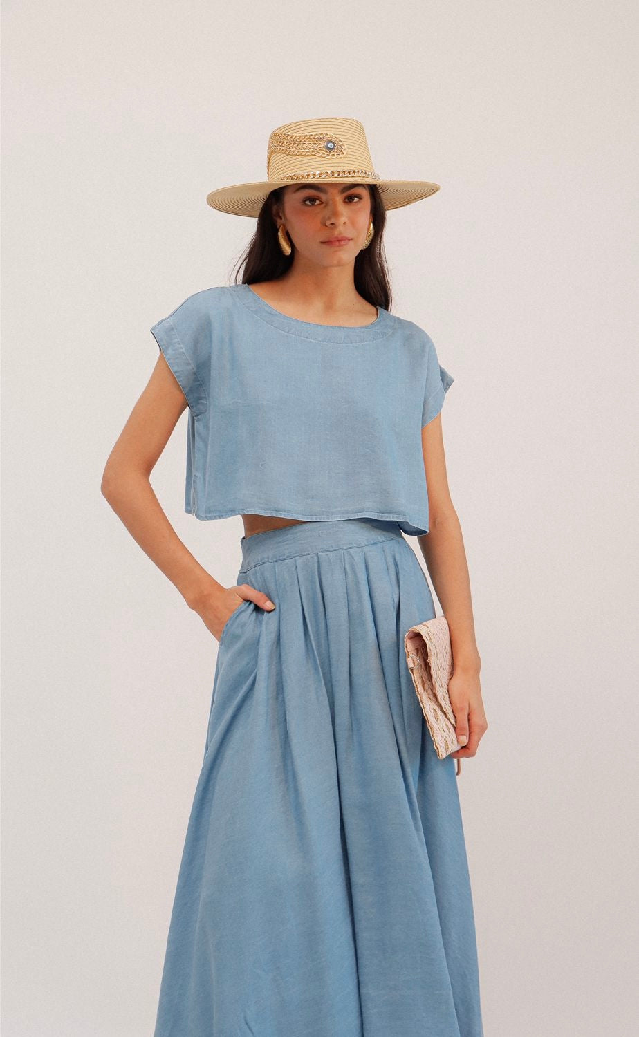 Set Azul Falda