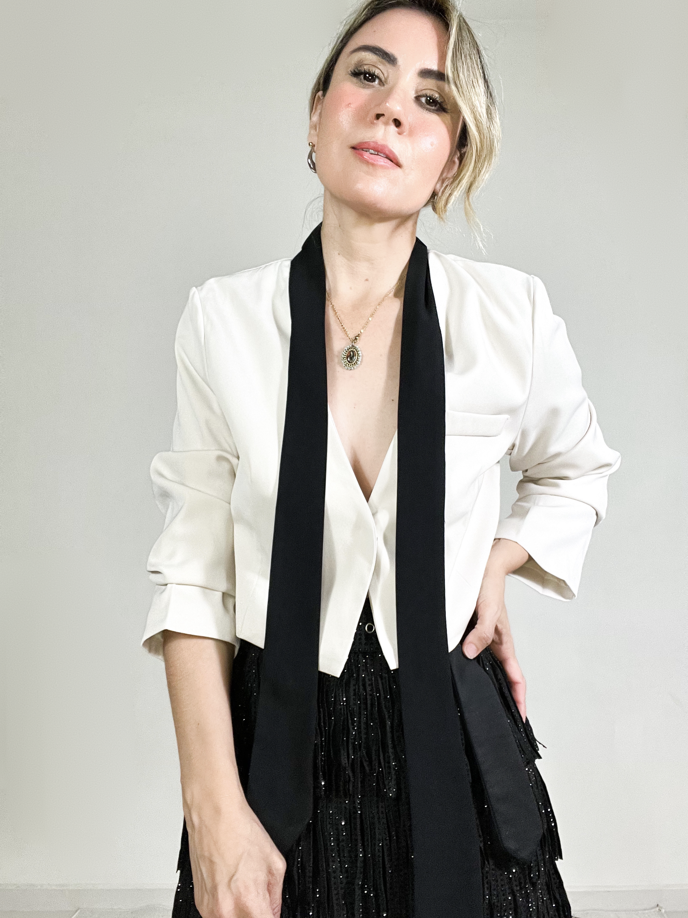 Blazer Ivory Corbatín