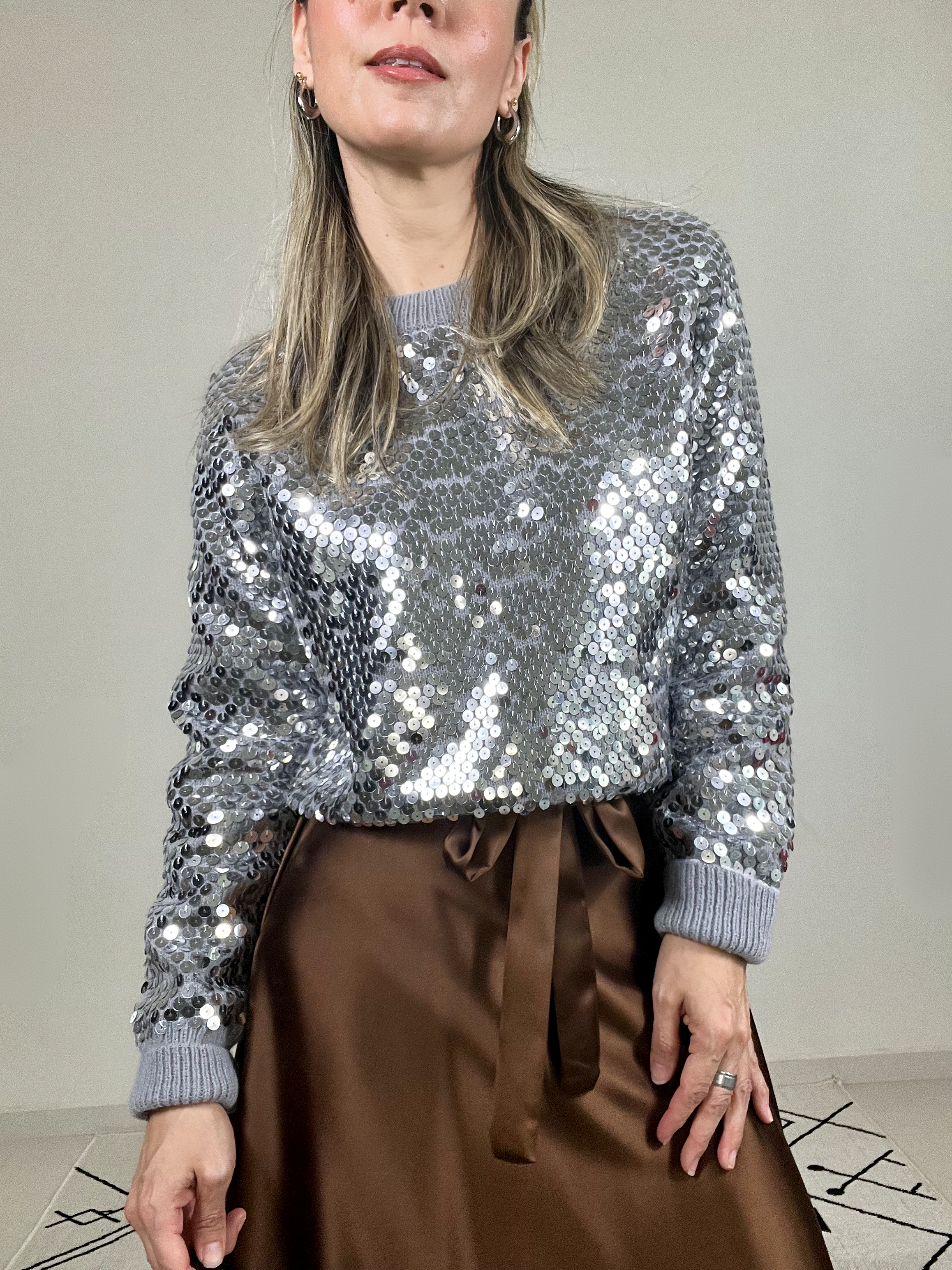 Suéter Sequin Gris