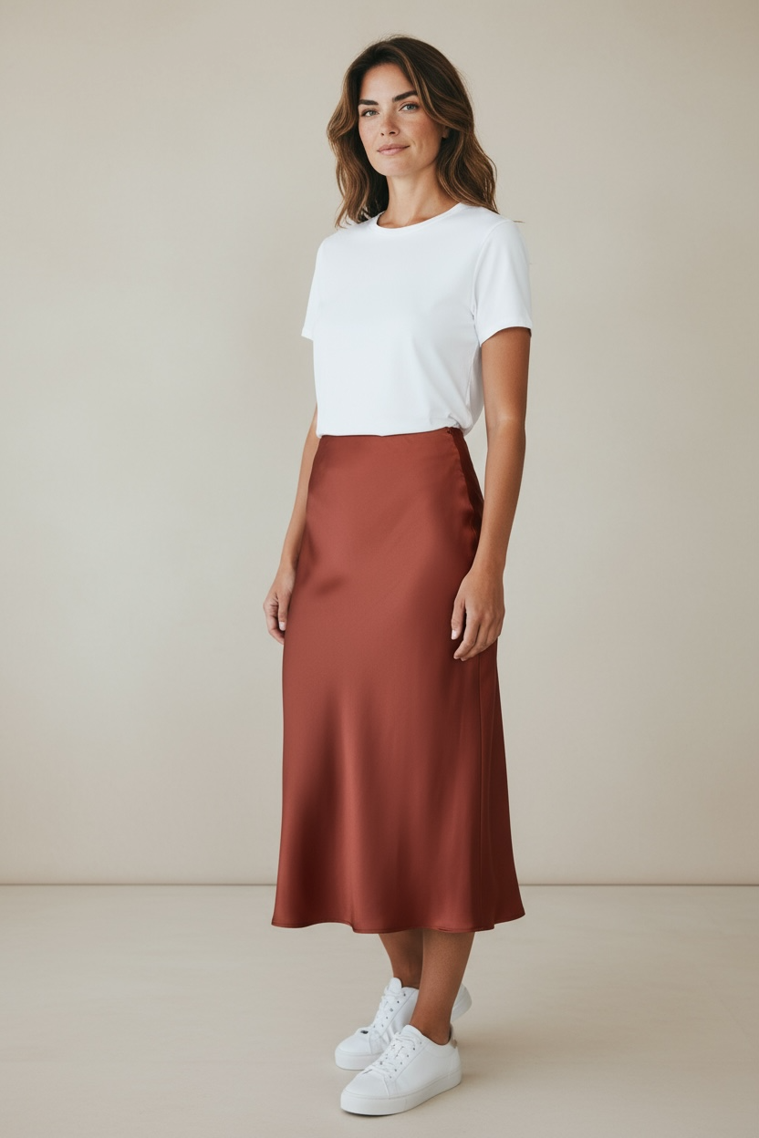 Maxi Falda Satin Shedron