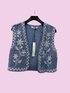 Chaleco azul Boho