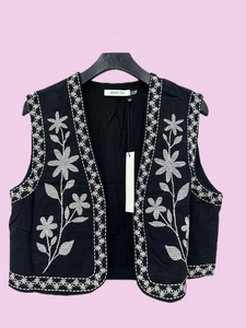 Chaleco Negro Boho