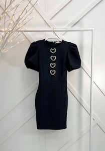 Vestido Negro Corazones