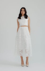 Set Top Falda Ivory Encaje
