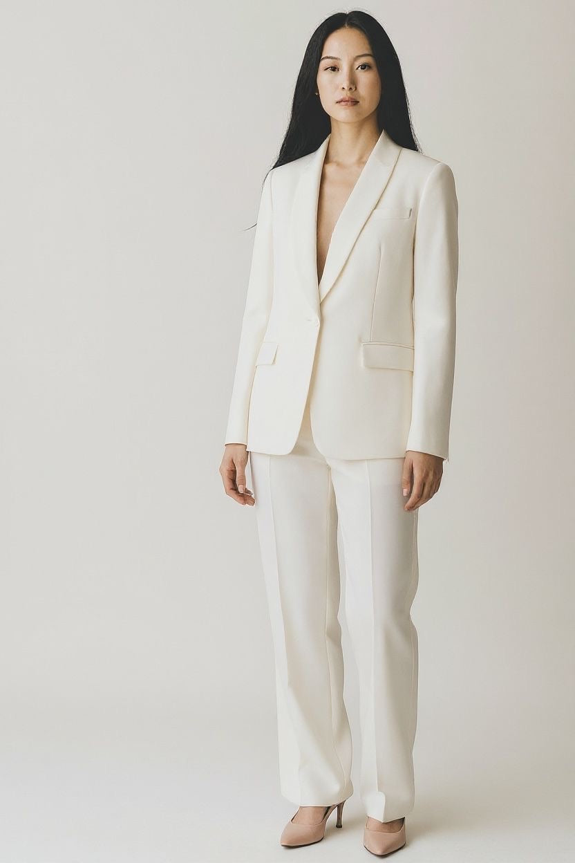 Set Ivory blazer pantalón