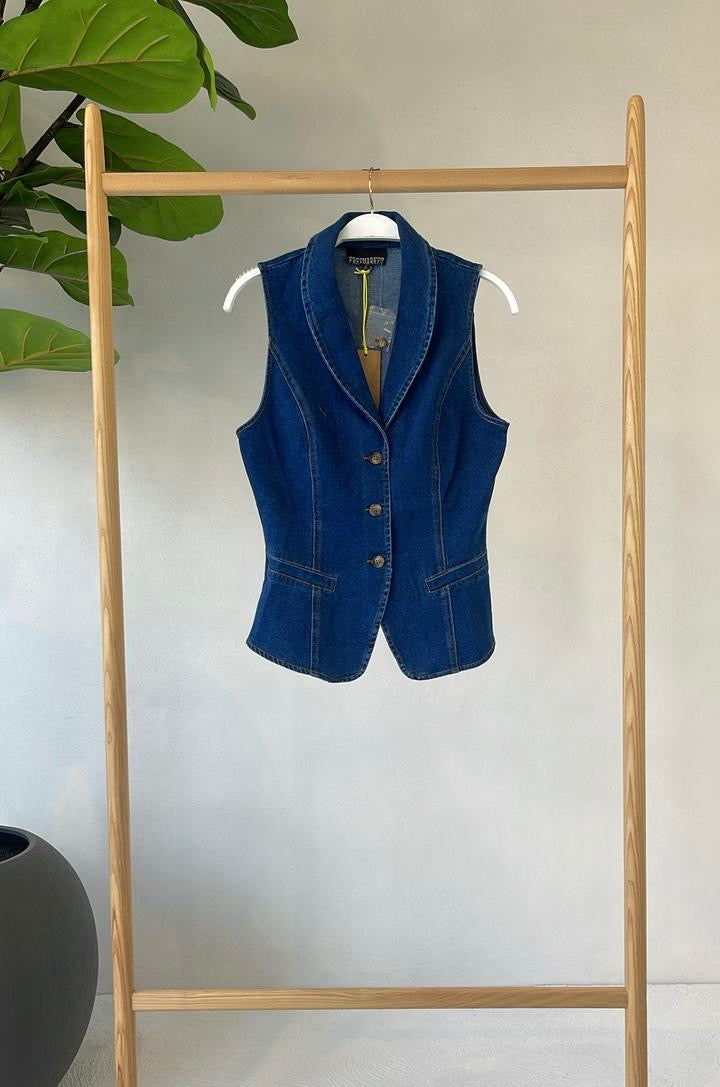 Chaleco Denim Largo