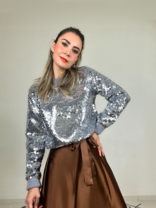 Suéter Sequin Gris