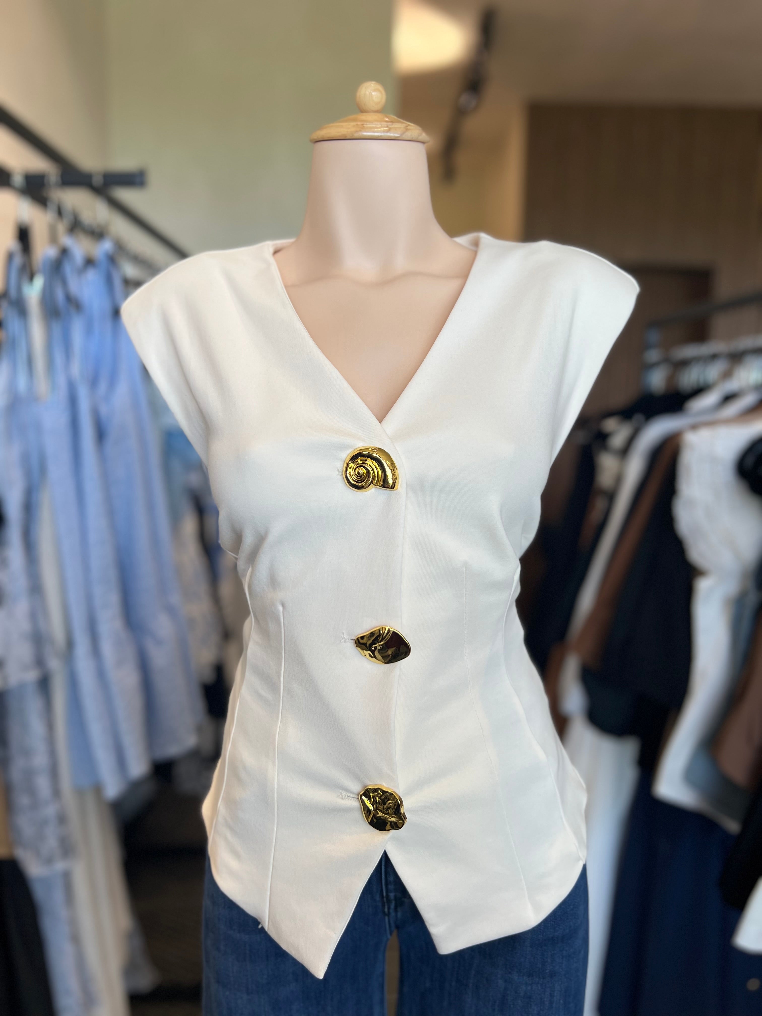 Chaleco Ivory Broches