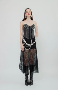 Falda Maxi Encaje Negro