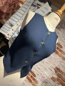 Blusa Azul Tejida Botones