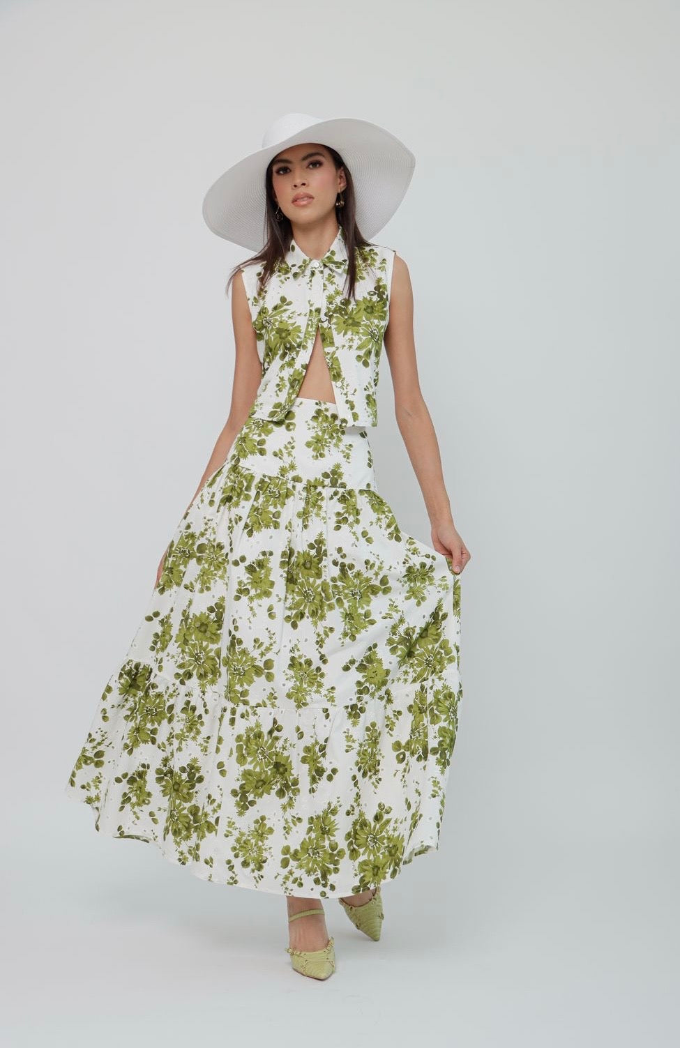 Set Maxi Falda Verde