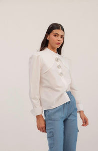 Camisa Blanca Solapas