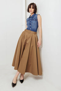 Falda Midi Cafe