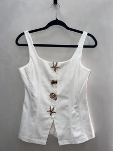 Tank Top Ivory Broches