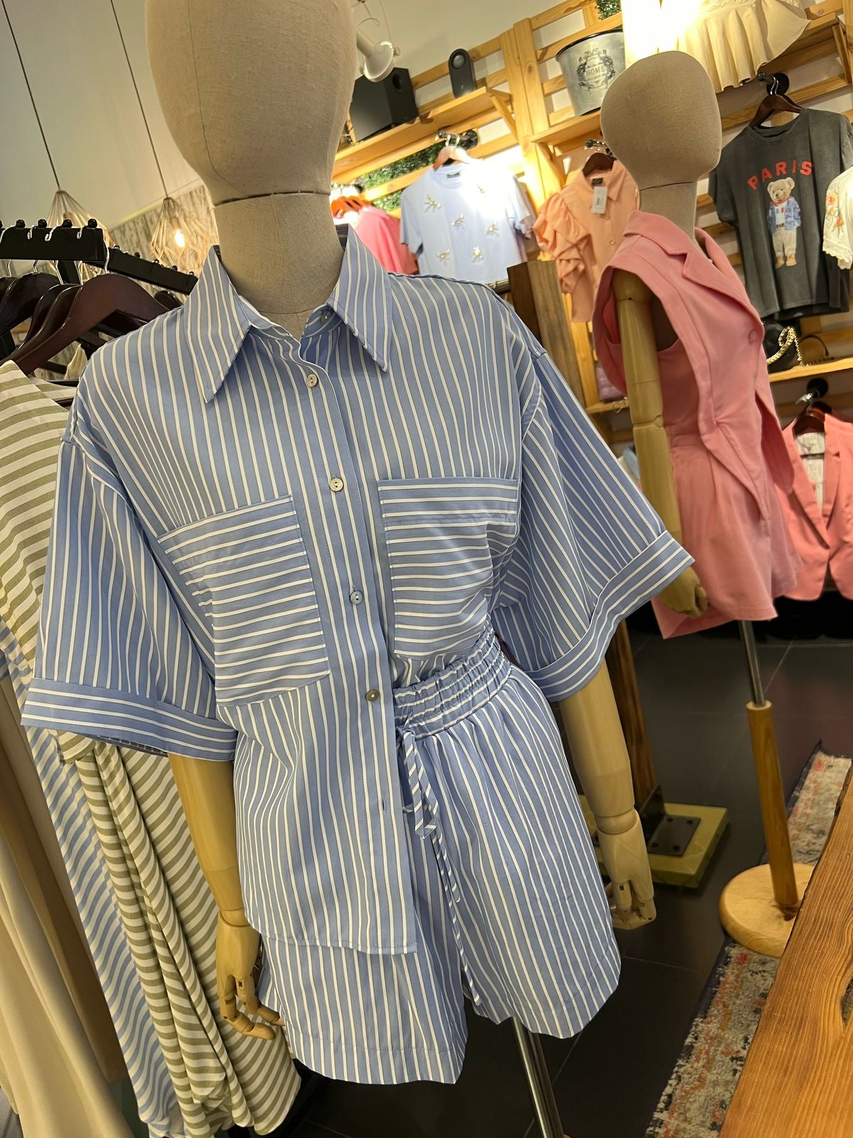 Set Camisa Short Rayas