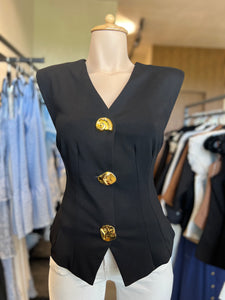 Chaleco Negro Broches