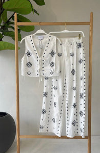 Set Boho Blanco Chaleco