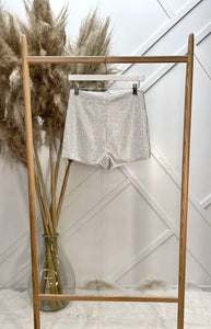 Short Blanco Brillos