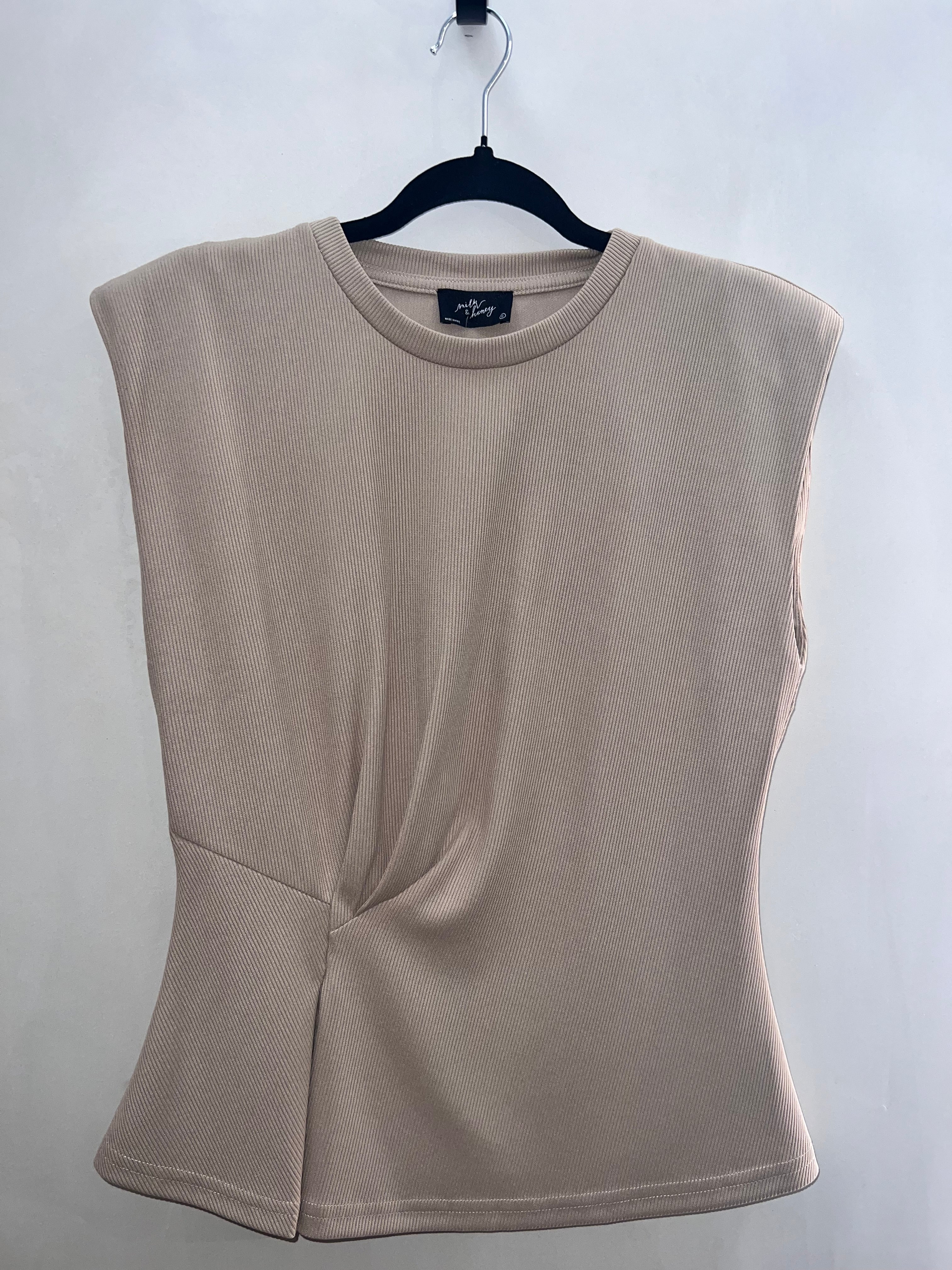 Blusa Taupe Fruncida