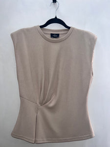 Blusa Taupe Fruncida