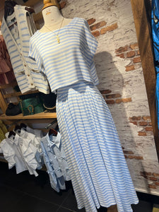 Set Rayas Azul Falda