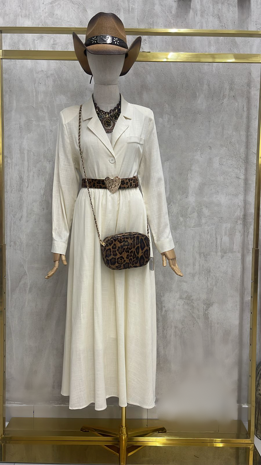 Set Lino Ivory Falda