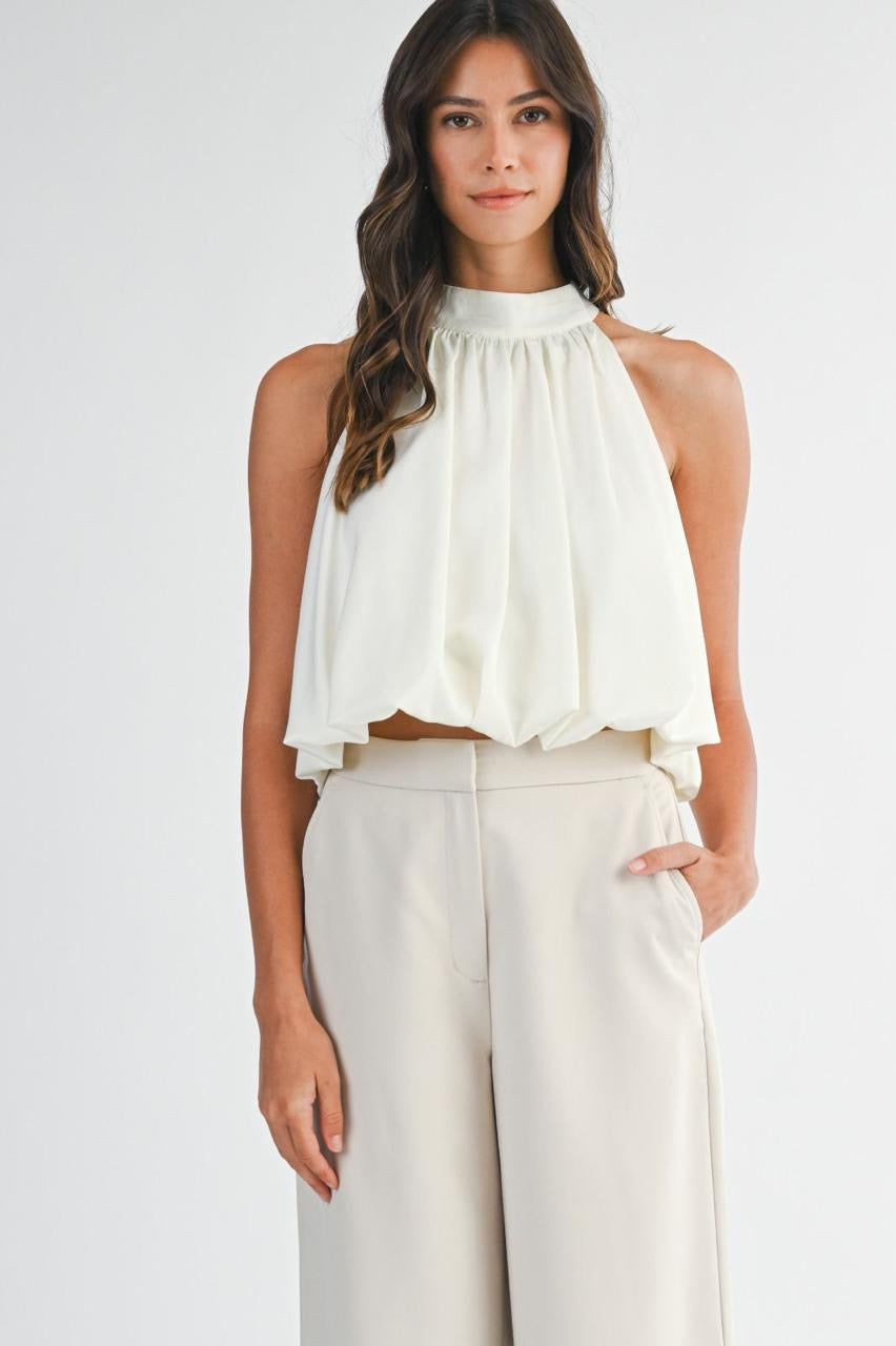Top Halter Globo Ivory