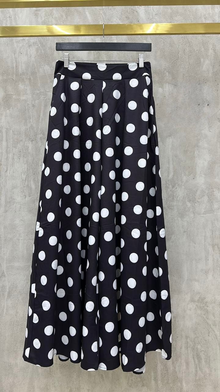 Pantalón Wideleg Dots Negro