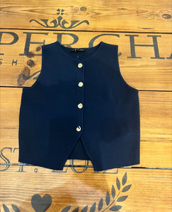 Blusa Azul Tejida Botones