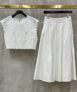 Set Blanco Falda Midi