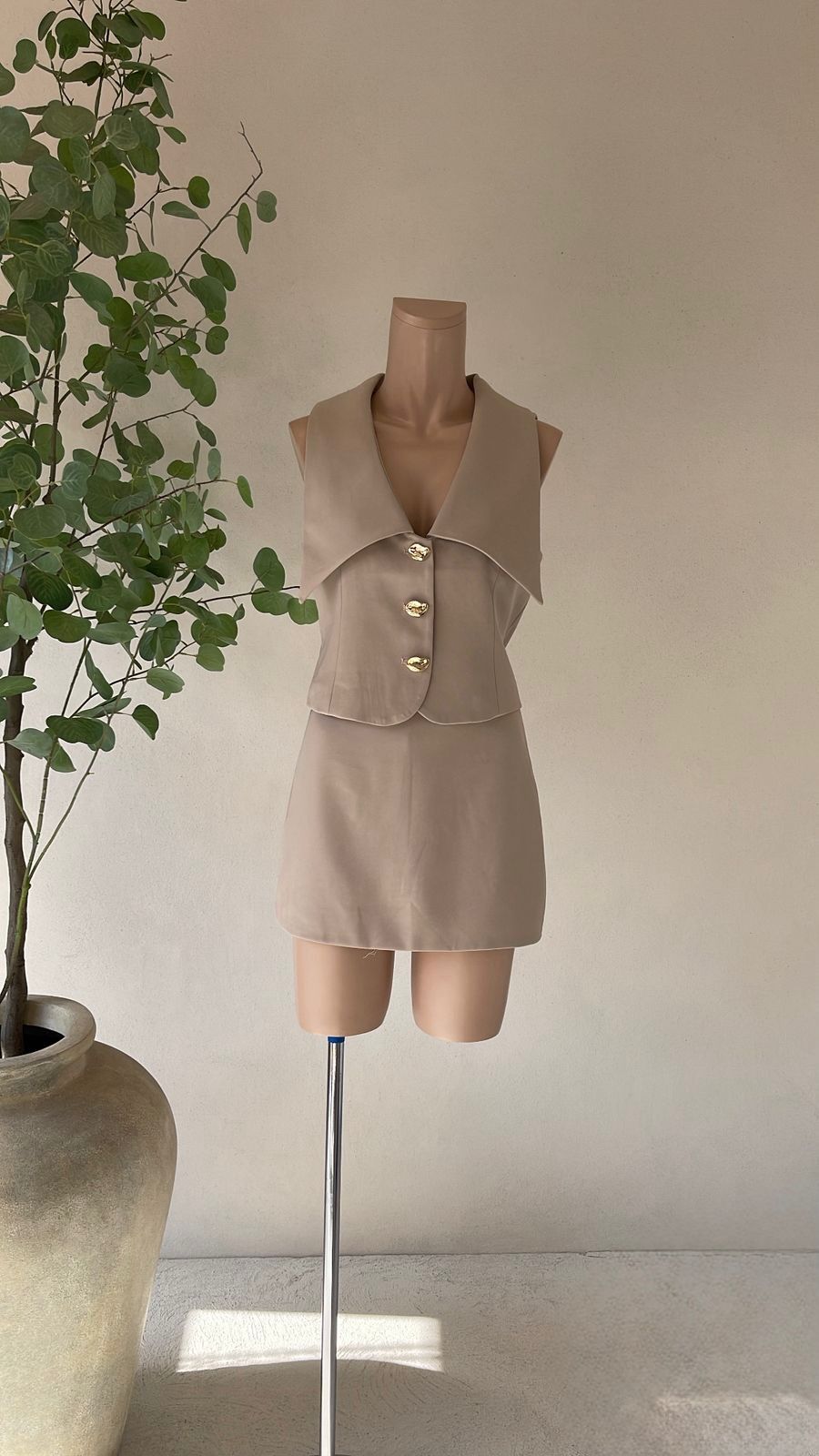 Set Chaleco Short Nude