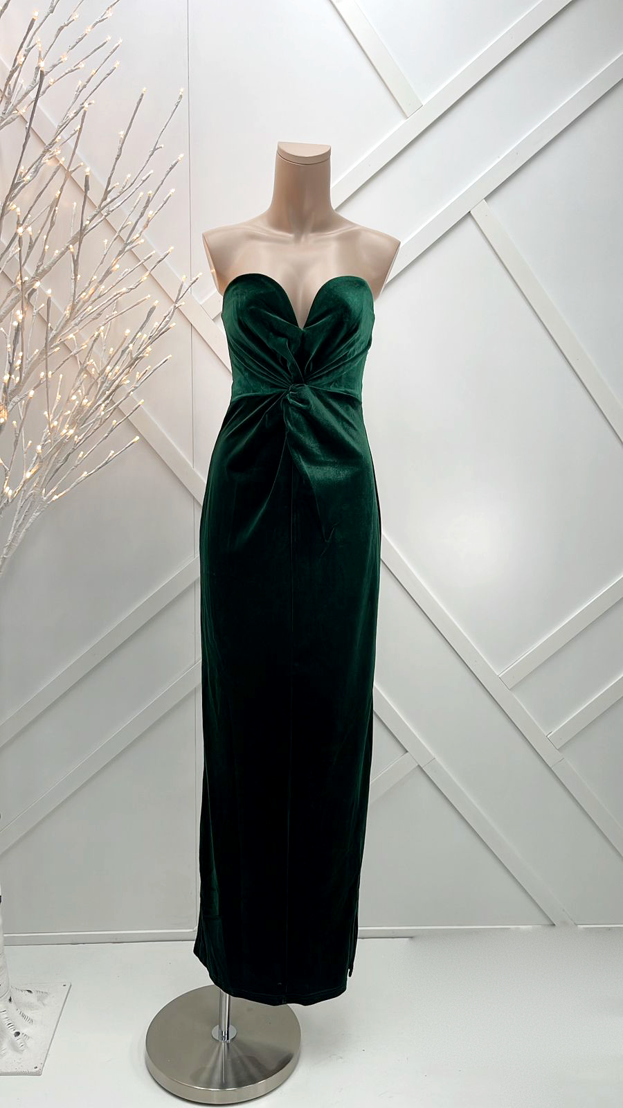 Maxi Verde Strapless Verde