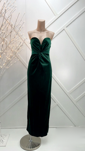 Maxi Verde Strapless Verde