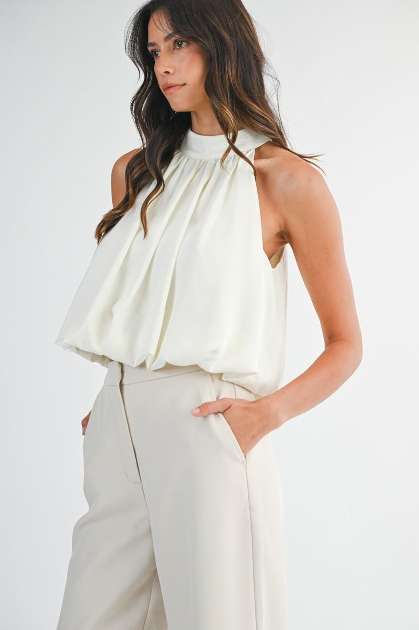 Top Halter Globo Ivory