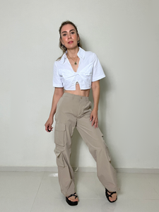Camisa Crop Blanca