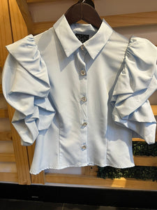 Blusa Ruffless Azul