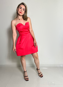 Vestido Strapless Rojo