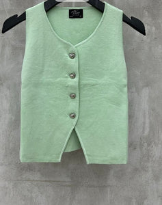 Top Verde Tejido