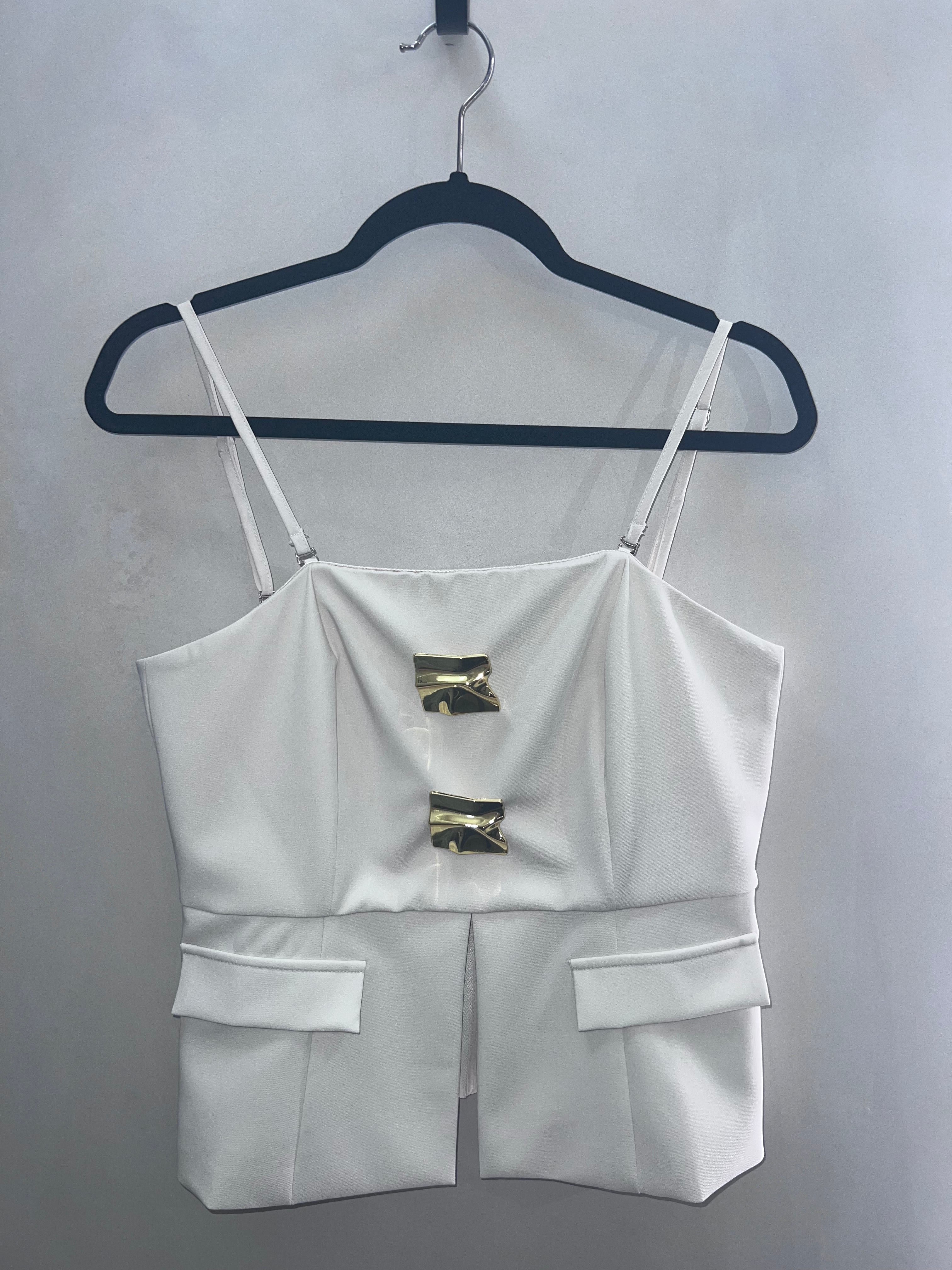 Top Ivory Tirantes Broches