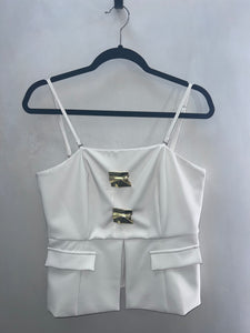 Top Ivory Tirantes Broches