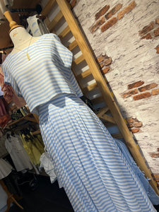 Set Rayas Azul Falda