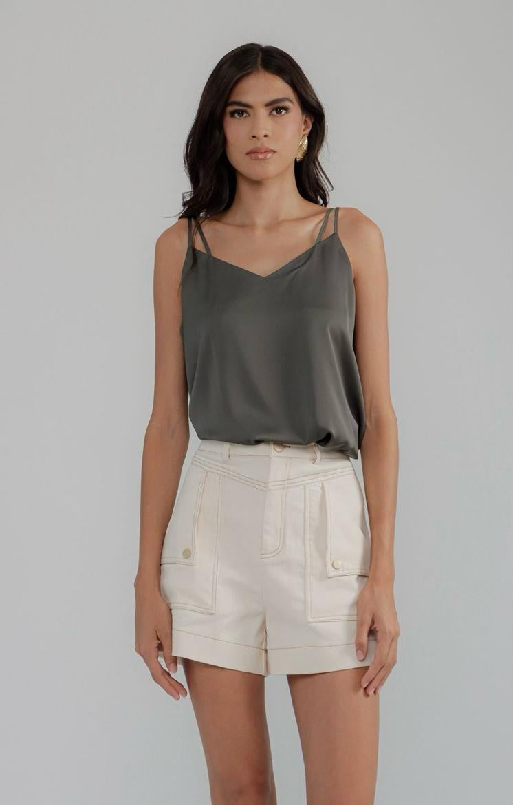 Tank Top Verde Satin