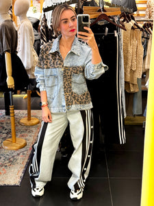 Jeans Negros Rayas Botones