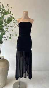 Maxi strapless negro