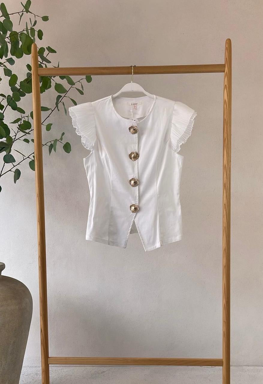 Blusa blanca manga