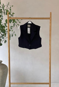 Chaleco crop negro