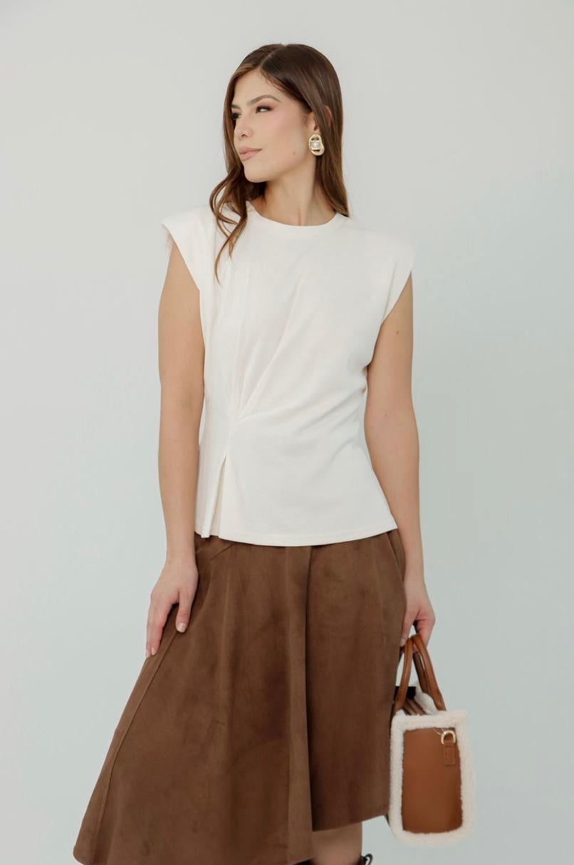 Blusa Ivory Fruncida