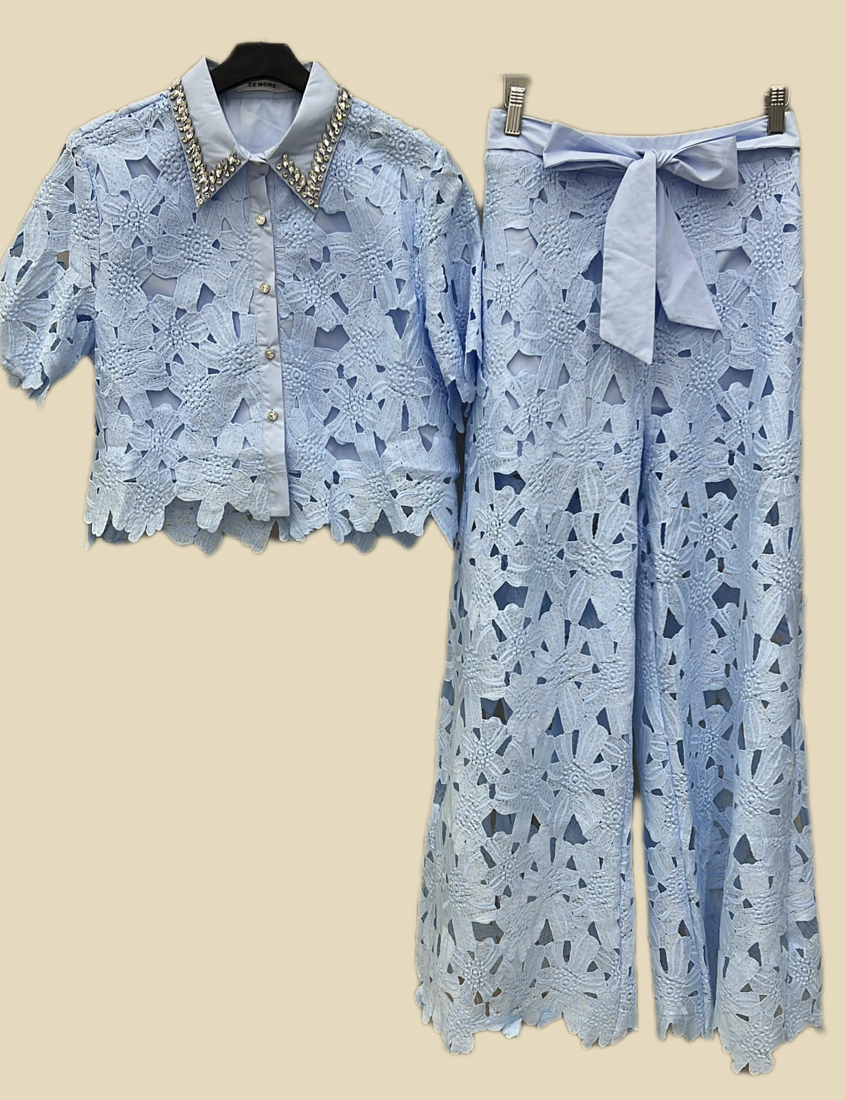 Set Azul Encaje